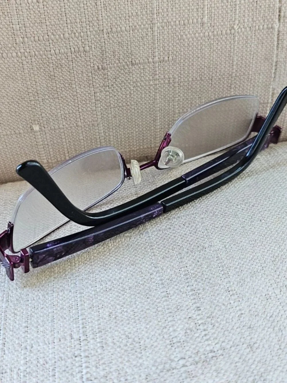 Bulova Women Eyeglasses Frame VIOLET Eyewear HOTCHKISS Glasses Half Rim Frame